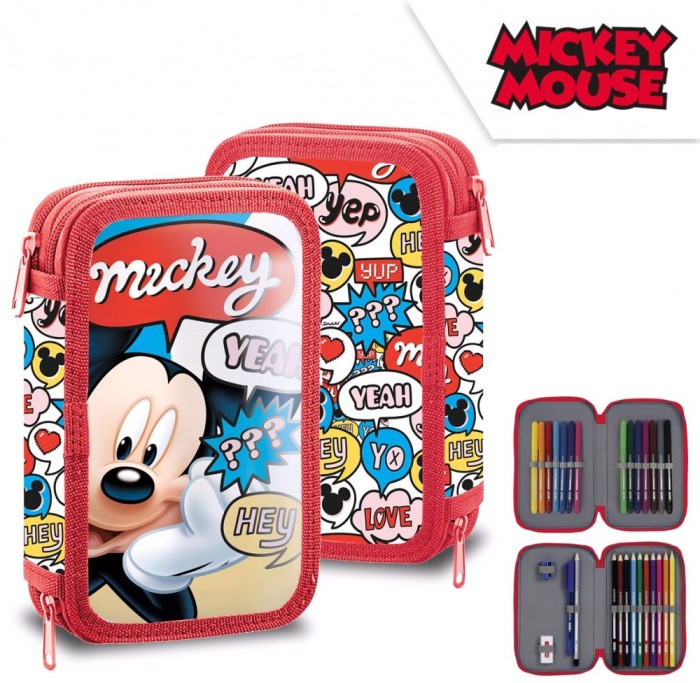 Penar echipat cu doua Fermoare Mickey Mouse