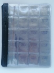 Set 10 folii rezerva stocare monede, 20 spatii 35x40MM, Schulz foto
