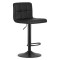 Scaun de bucatarie/bar, Artool, Prot, rotativ, piele ecologica, negru, 41x44.5x87.5-108 cm