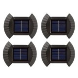 Cumpara ieftin Set 4 Lampi Solare LED Perete IPF, Lumina Calda, Senzor Inteligent, Incarcare Solara, Rezistent Apa, Curte, Gradina, Parc