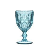 Set 6 pahare decor Blue cu picior, Inart