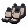 Set Huse Scaune Auto pentru Mazda CX-7 - Luxury Negru Crem, cu fermoare pentru bancheta rabatabila, 9 piese, Ro Group