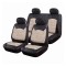 Set Huse Scaune Auto pentru Mazda CX-7 - Luxury Negru Crem, cu fermoare pentru bancheta rabatabila, 9 piese