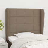 Gossi tablie de pat cu aripioare gri taupe 103x23x118/128 cm textil