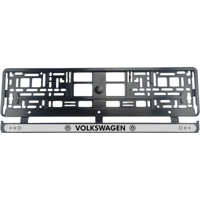 Set 2 bucati, suport numar inmatriculare Volkswagen Dark foto