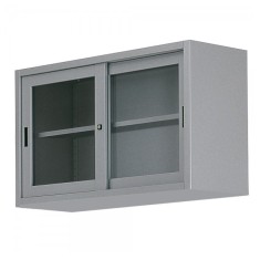 DULAP METALIC CU USI CULISANTE DE STICLA 1 RAFT, 1200x450x900 mm (LxlxH), 45 kg/polita, Italia
