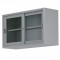 DULAP METALIC CU USI CULISANTE DE STICLA 1 RAFT, 1800x450x900 mm (LxlxH), 45 kg/polita, Italia