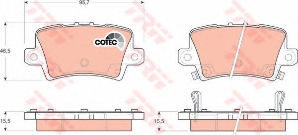 Set placute frana,frana disc HONDA CIVIC VIII Hatchback (FN, FK) (2005 - 2012) TRW GDB3408