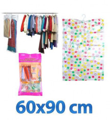 Umeras cu Sac Vidare pentru Depozitare Haine, Dimensiuni 60x90cm, Economisire Spatiu 75% foto