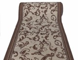 Cumpara ieftin Traversa Festonata Surfilata, Model Paris 1733, Tesatura Plata, Latime 0.6m, Marime 60 x 200 cm, Maro, Antialergic, Polipropilena, Living, Dormitor, C