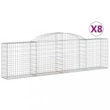Cumpara ieftin Cosuri gabion arcuite 8 buc., 300x30x80/100 cm, fier galvanizat