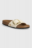 Birkenstock papuci Madrid Big Buckle femei, culoarea bej, 1026721