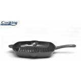 Tigaie Grill fonta 26.5x4.5 cm, Baza potrivita pentru inductie, MARBLE GREY, Heinner