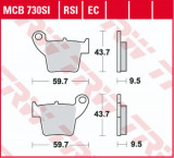 Placute frana spate Honda CR CRF 125-500 2000-2014