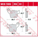 Placute frana spate Honda CR CRF 125-500 2000-2014