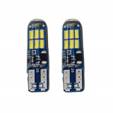 Set 2 x Becuri auto LED 15 SMD, T10, 5W, Canbus, Universal