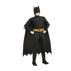 Costum Deluxe Batman pentru copii cu muschi,The Dark Knight, Rubies, S, 3 - 4 ani foto