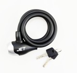 Antifurt Bicicleta Jet Lock, 10x1000mm, Negru Mat - Siguranta Sporita