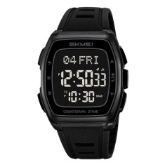 Ceas Digital Barbati SKMEI 2441 Negru , Functii Multiple, Design Sport, Afisaj LED, Alarma, Rezistent la Apa 5ATM