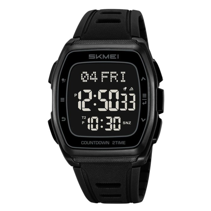 Ceas Digital Barbati SKMEI 2441 Negru , Functii Multiple, Design Sport, Afisaj LED, Alarma, Rezistent la Apa 5ATM