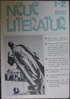 NEUE LITERATUR NR.1-2/1990:Herta Muller/Rolf Bossert/Franz Hodjak/William Totok+ foto