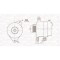 Alternator Mitsubishi L200 / Triton (Ka T, L200 / Triton (Kj , 2.5 DI-D (KA4T), 2.5 DI-D 4WD, fulie 65mm, MAGNETI MARELLI