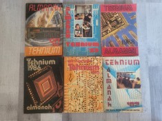 Almanah Tehnium 1982,1983,1985,1986,1987,1988,1989 si 1990