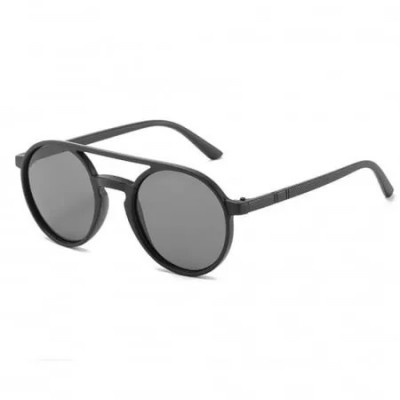 Ochelari de Soare Unisex Polarizati PC JB3851-C2 Negru Rotunzi foto