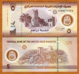 !!! EMIRATELE ARABE UNITE - 5 DIRHAMS 2022 - P 36 a - UNC / POLIMER