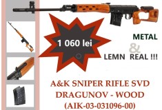 Pusca Sniper A&amp;amp;K Dragunov SVD lemn &amp;amp; Full Metal (AIK-03-031096-00) foto