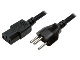 Cablu Alimentare Negru 1.8m IEC C13 SEV-1011 3x0.75mm2, Logilink