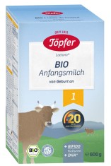 Formula lapte praf Bio 1 +0 luni, 600g, Topfer