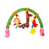 Bara Activitati Bebe Balansoar Patut Carucior, Jucarii Senzoriale Girafa Maimuta Leu Bufnita Gaina Papagal, 88cm