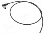 Conector M12 mufă tată 4 pini &icirc;n unghi cablu 1m HARTING PUR