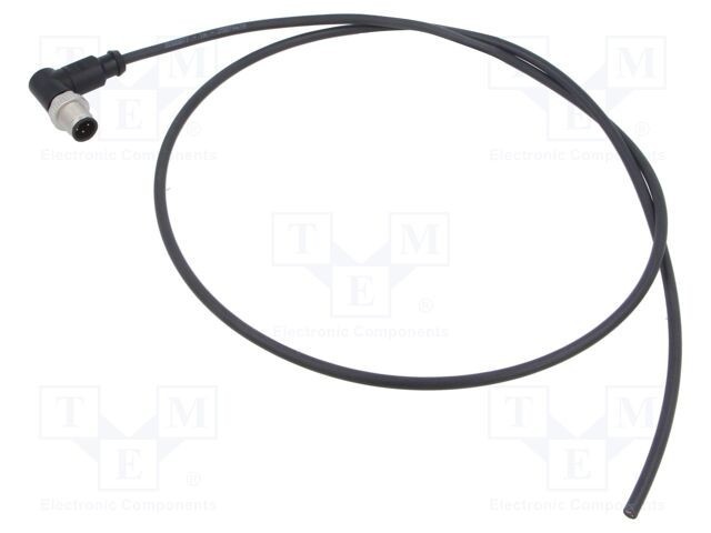 Conector M12 mufă tată 4 pini &icirc;n unghi cablu 1m HARTING PUR