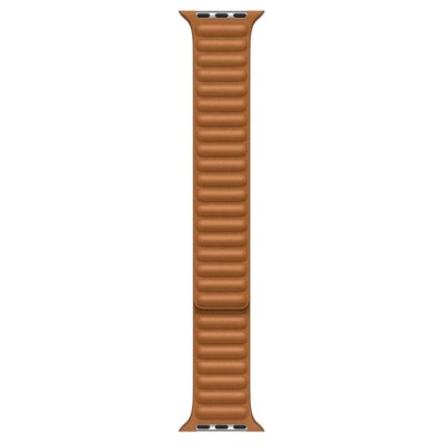 Curea model leather link, marca THD, pentru Apple Watch 45 mm seria 7 si seria 8, marime universala, culoarea maro deschis, golden brown foto