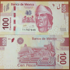 Bancnota Mexic 100 Pesos 2019 - P124 UNC ( serie BJ )