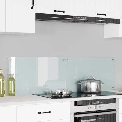 vidaXL Spate de bucătărie 2 pcs Alb 70 x 40 cm sticlă securizată 3415518 foto