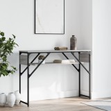 Cumpara ieftin Măsuță consolă cu raft gri sonoma 105x30x75 cm lemn prelucrat