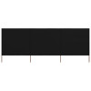 Paravan anti-vant cu 3 panouri, negru, 400 x 120 cm, textil GartenMobel Dekor, vidaXL