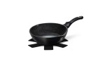 Tigaie adanca marmorata 24 CM, Black Silver, Berlinger Haus