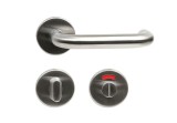 Maner usa WC FAB U-FORM din inox satinat, cu rozete si blocare