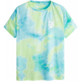 dusa Tricou pentru bărbați Tie Dye cu m&acirc;necă scurtă cu g&acirc;t rotund Top Verde Mic