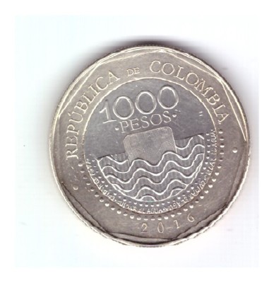 Moneda Columbia 1000 pesos 2016, stare foarte buna, curata foto