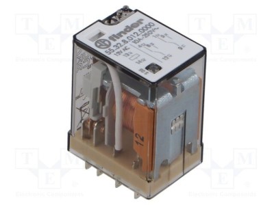Releu electromagnetic FINDER DPDT 12V AC 10A soclu foto