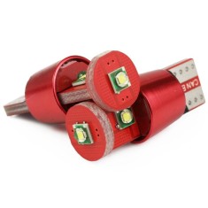 Becuri W5W CREE T10 Canbus red set de 2 buc