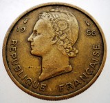 7.414 FRENCH WEST AFRICA DE VEST COLONIE FRANCEZA 25 FRANCS FRANCI 1956