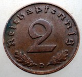 2.815 GERMANIA 2 REICHSPFENNIG 1938 D, Europa, Bronz
