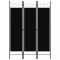 Gossi paravan de camera cu 3 panouri, negru, 120 x 180 cm