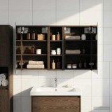 vidaXL Set dulap baie cu raft 3 pcs 100 x 10,5 x 60,5 cm Lemn compozit 3403697